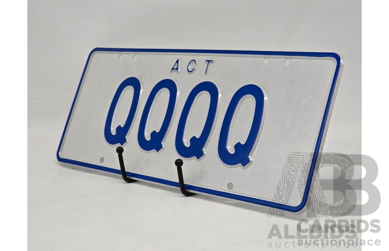 ACT 4 Character Motor Vehicle Number Plate - QQQQ
