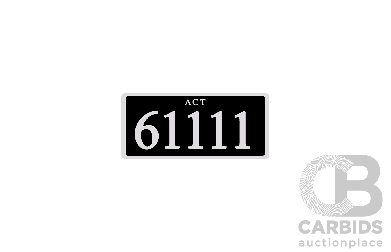 ACT 5-Digit Number Plate - 61111