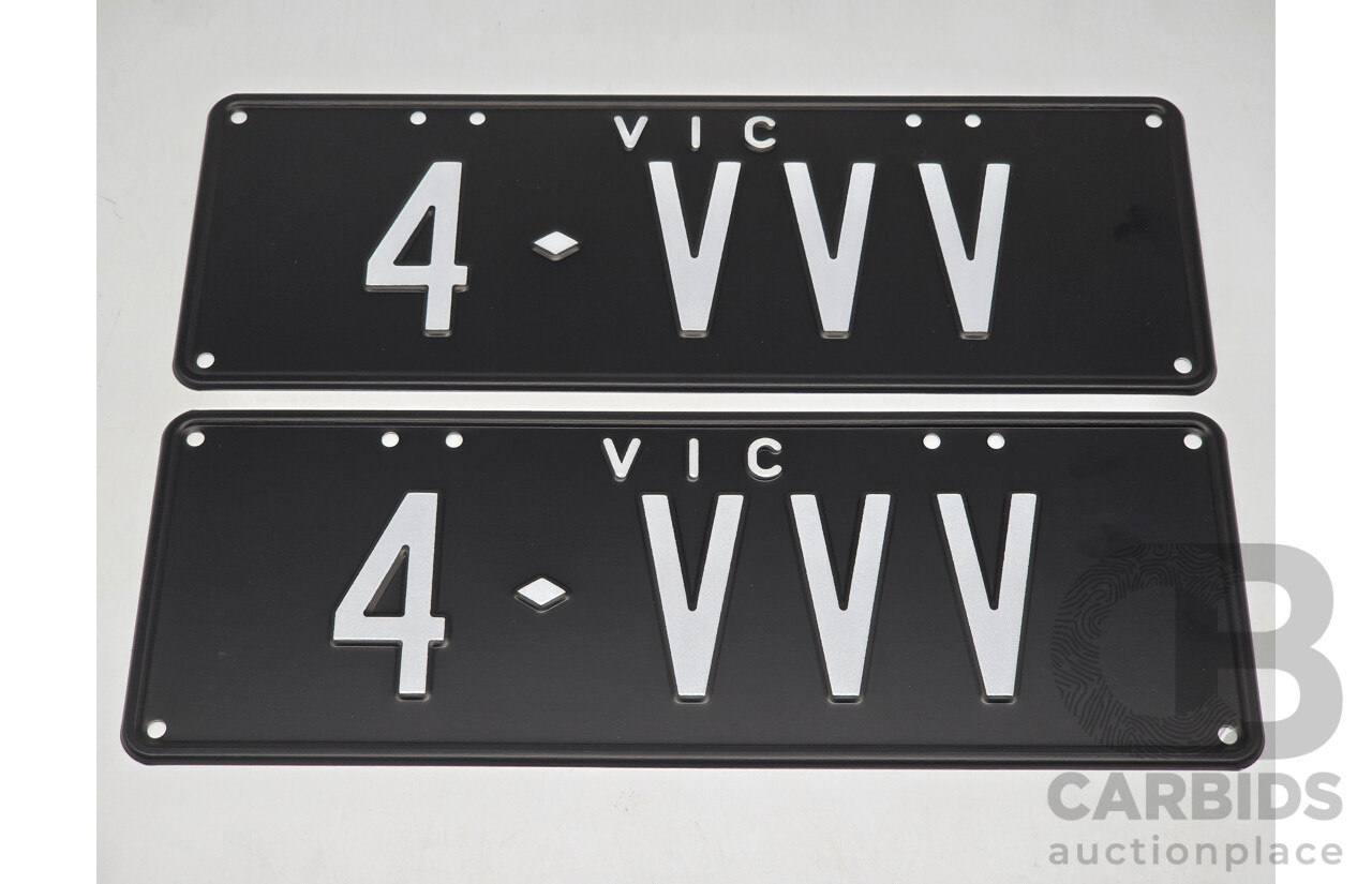 Victorian VIC Custom 4 - Digit Alpha/Numeric Number Plate 4.VVV
