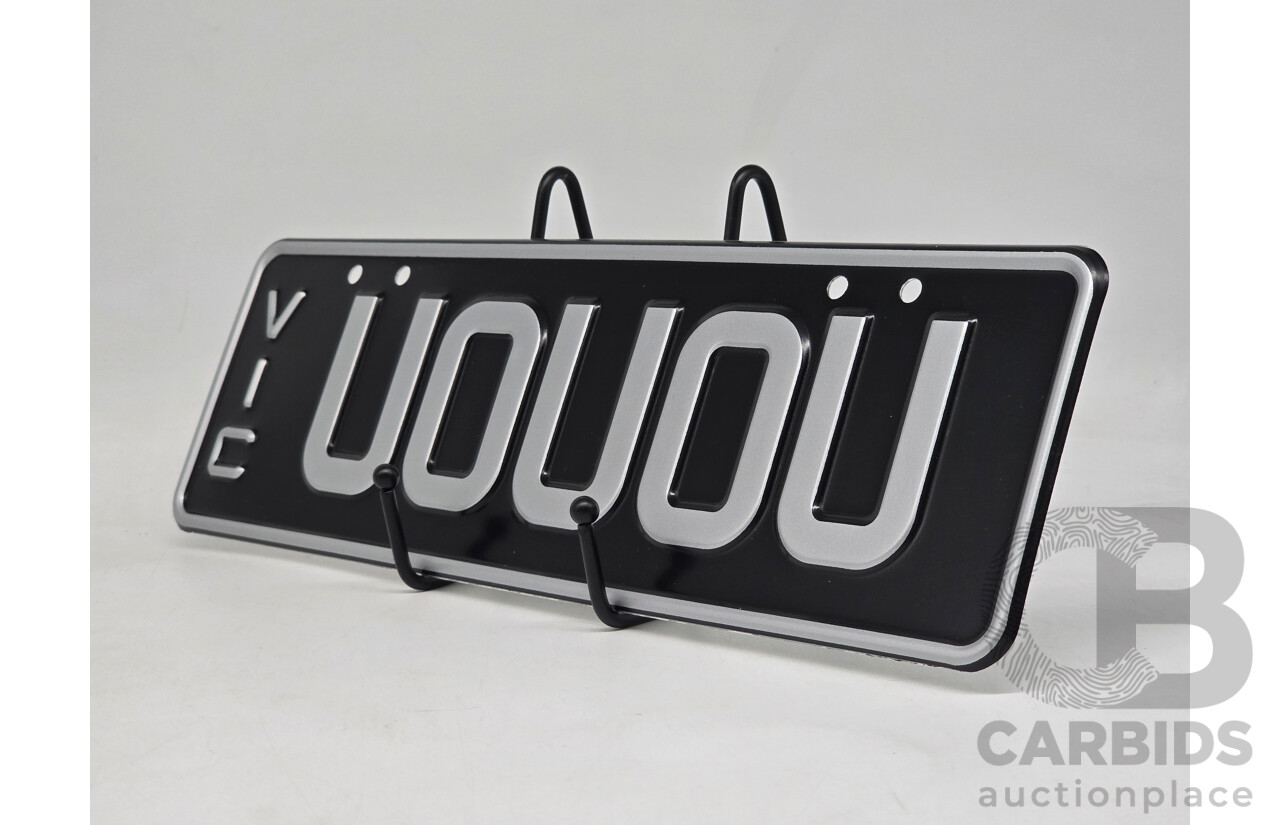 Victorian VIC Custom 5 - Character Alpha Number Plate - UOUOU