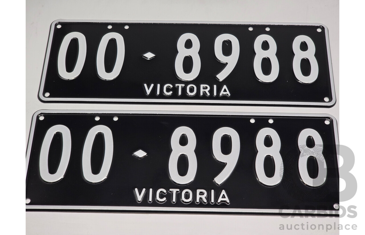 Victorian VIC Custom 6 - Digit Character Number Plate - 00.8988