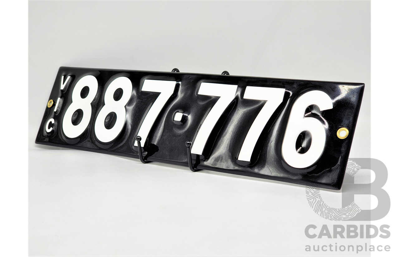 Victorian VIC 6 - Digit Custom Number Plate with Heritage Enamel Display Set - 887.776