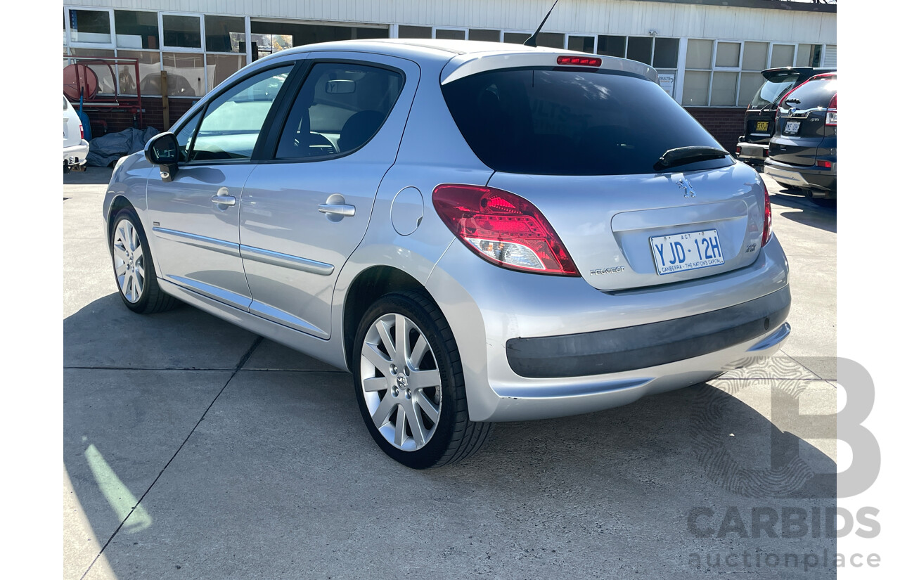 9/2012 Peugeot 207 Sportium S.E.  5d Hatchback Silver 1.6L