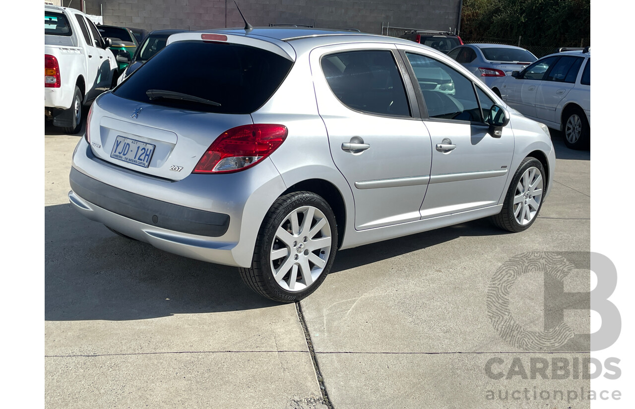 9/2012 Peugeot 207 Sportium S.E.  5d Hatchback Silver 1.6L