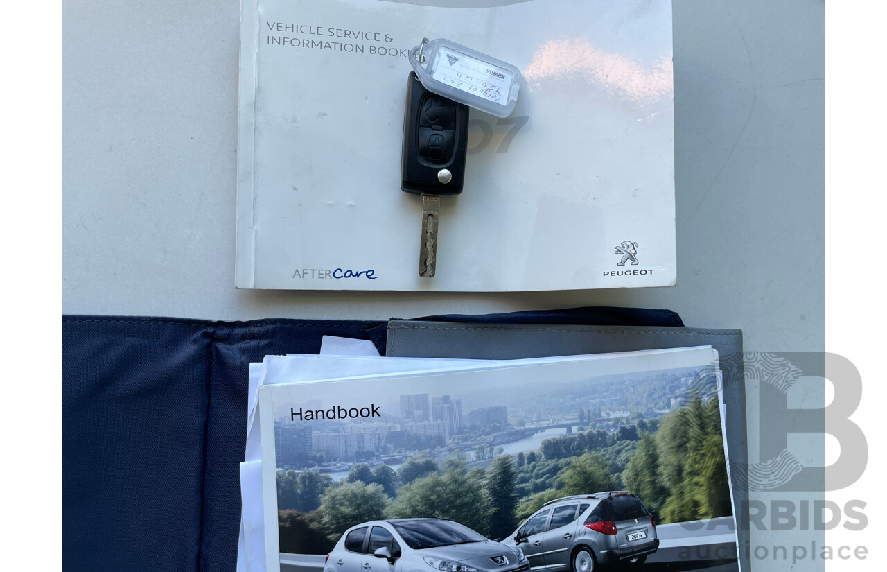 9/2012 Peugeot 207 Sportium S.E.  5d Hatchback Silver 1.6L