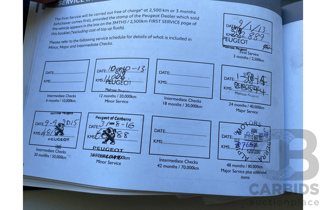 9/2012 Peugeot 207 Sportium S.E.  5d Hatchback Silver 1.6L