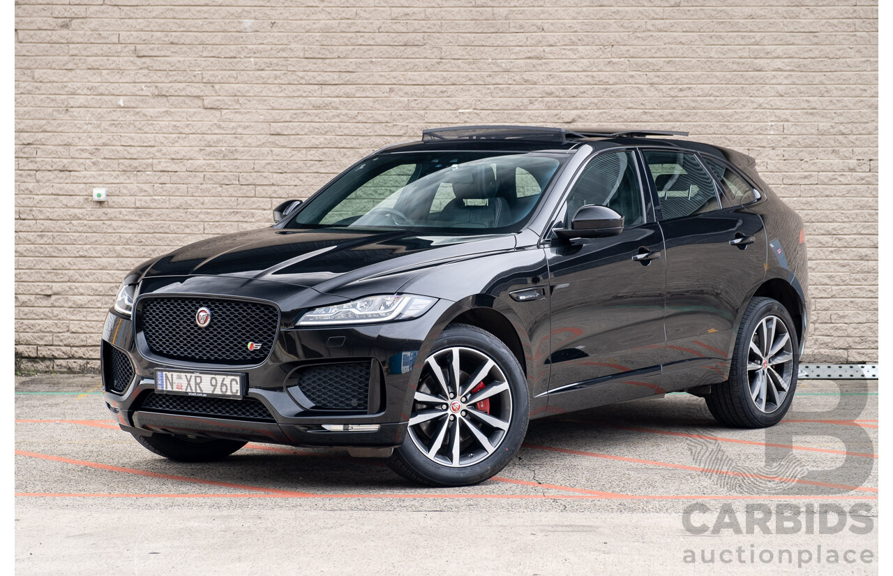 3/2017 Jaguar F-Pace 30d S (AWD) X761 4d Wagon Ultimate Black Turbo Diesel V6 3.0L