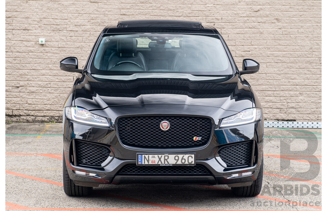 3/2017 Jaguar F-Pace 30d S (AWD) X761 4d Wagon Ultimate Black Turbo Diesel V6 3.0L