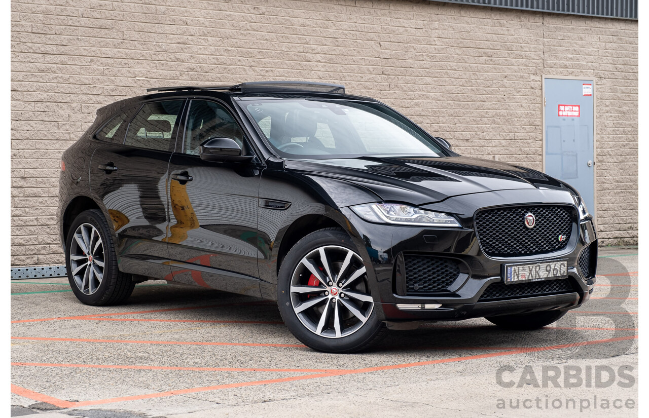 3/2017 Jaguar F-Pace 30d S (AWD) X761 4d Wagon Ultimate Black Turbo Diesel V6 3.0L