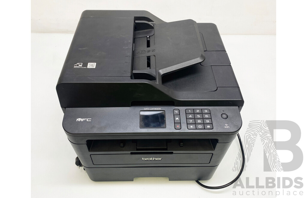 Brother (MFC-L2730DW) Black/White Wireless Multi-Function Mono Laser Printer