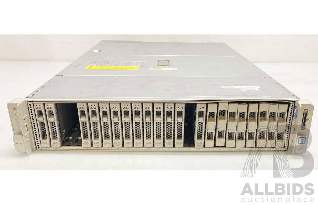 Cisco UCS C240 M5 Dual Intel Xeon GOLD (5120) 2.20GHz-3.20GHz 14-Core CPU 2RU Server W/ 384GB ECC DDR4 & 15TB Storage