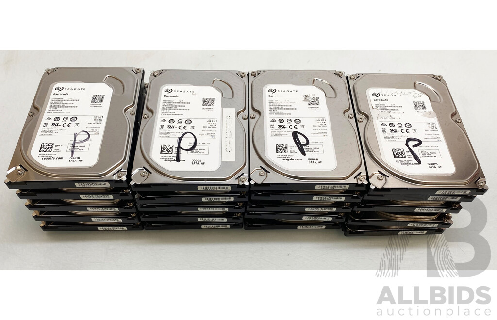 Seagate Barracuda 500GB SATA Hard Drives - Lot of 20