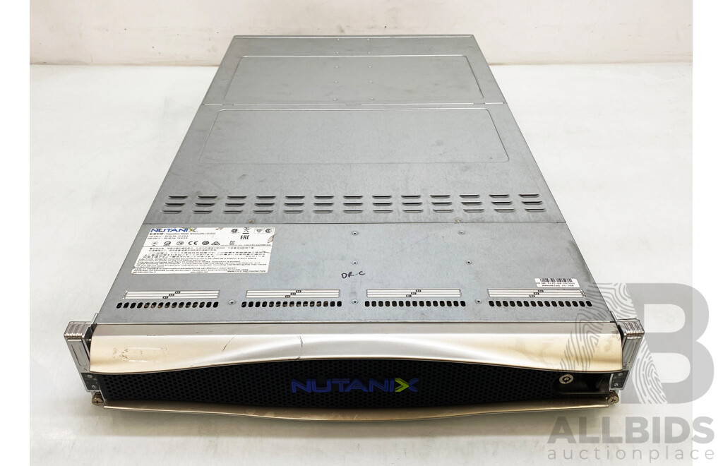 Nutanix (NXS2U2NL12G400) 2RU Dual-Node Server W/ 1x Dual Intel Xeon (2620 V3) 2.4GHz-3.2GHz 6-Core CPU 216GB DDR4 RAM Node