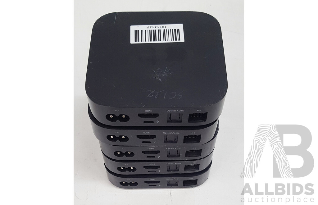 Apple TV (A1427) 3rd Generation HD Media Streamer - Lot of Five