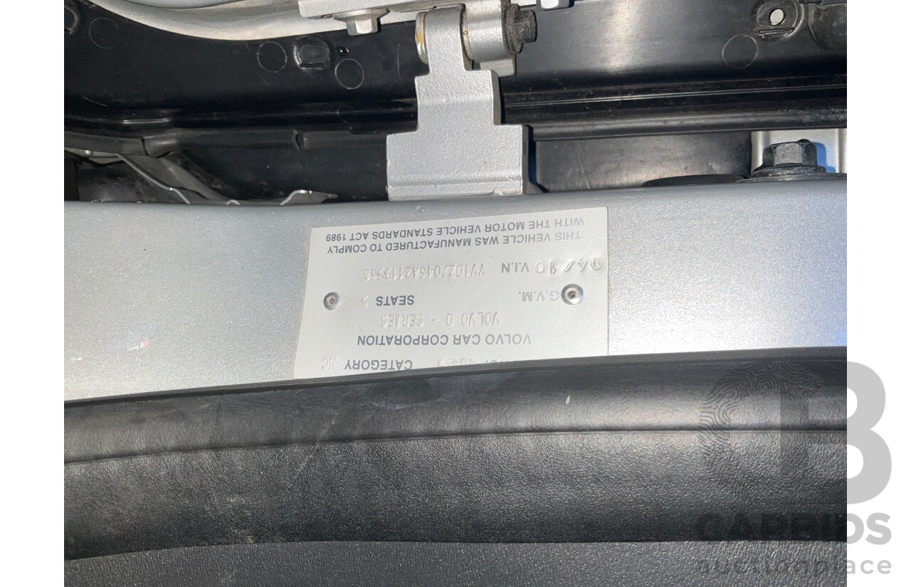 4/2010 Volvo XC60 D5 (AWD) Teknik 2.4 DZ MY10 4d Wagon Silver Turbo Diesel 2.4L