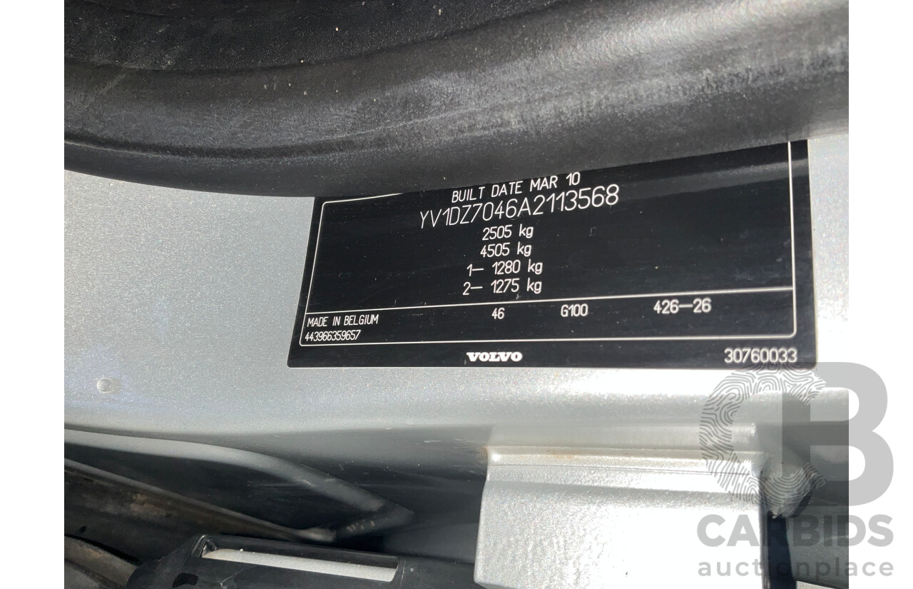 4/2010 Volvo XC60 D5 (AWD) Teknik 2.4 DZ MY10 4d Wagon Silver Turbo Diesel 2.4L