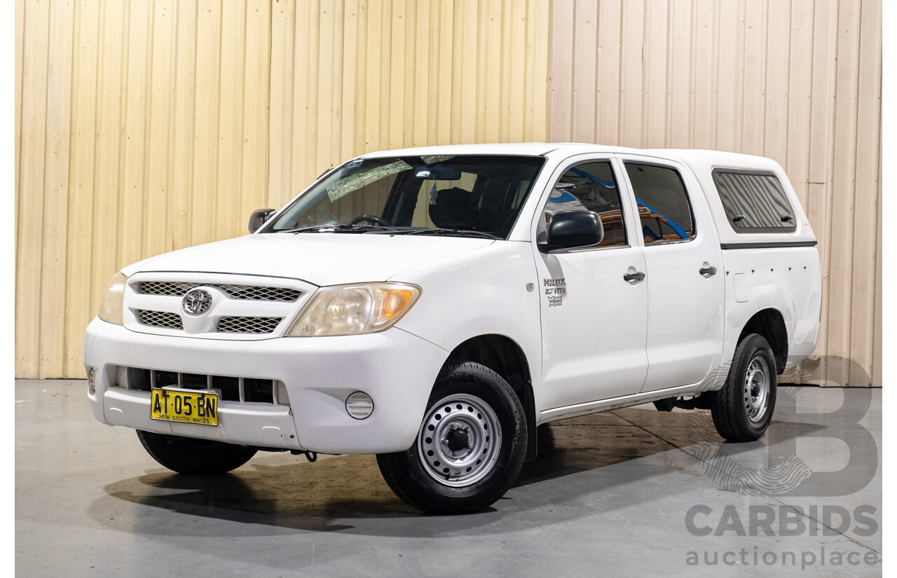3/2005 Toyota Hilux  RZN149R Dual Cab P/Up Workmate White 2.7L