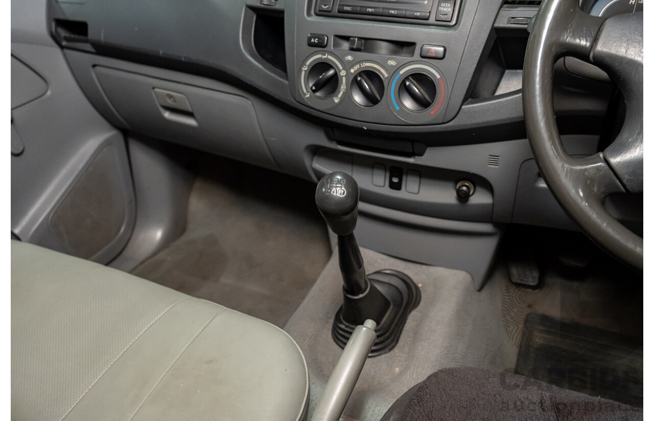 3/2005 Toyota Hilux  RZN149R Dual Cab P/Up Workmate White 2.7L