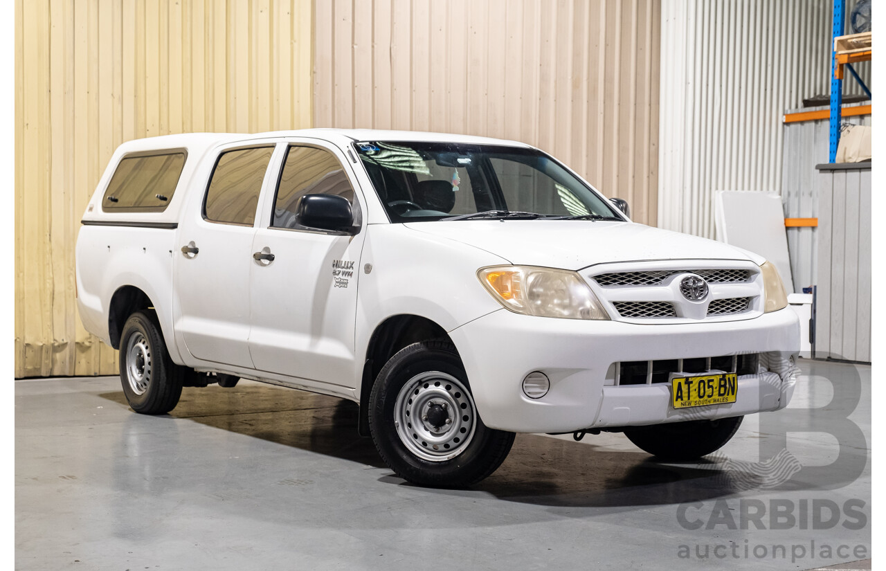 3/2005 Toyota Hilux  RZN149R Dual Cab P/Up Workmate White 2.7L
