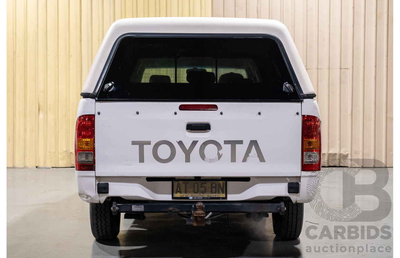 3/2005 Toyota Hilux  RZN149R Dual Cab P/Up Workmate White 2.7L
