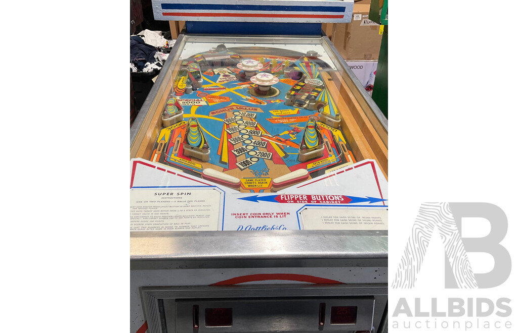 SUPER SPIN (D. Gottlieb & Co) Pinball Machine
