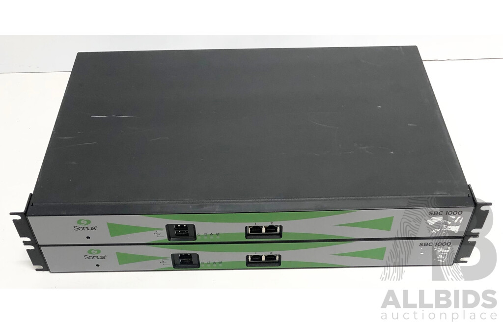 Sonus (SBC-1K-FXS-P) SBC-1000 VoIP Gateway - Lot of Two
