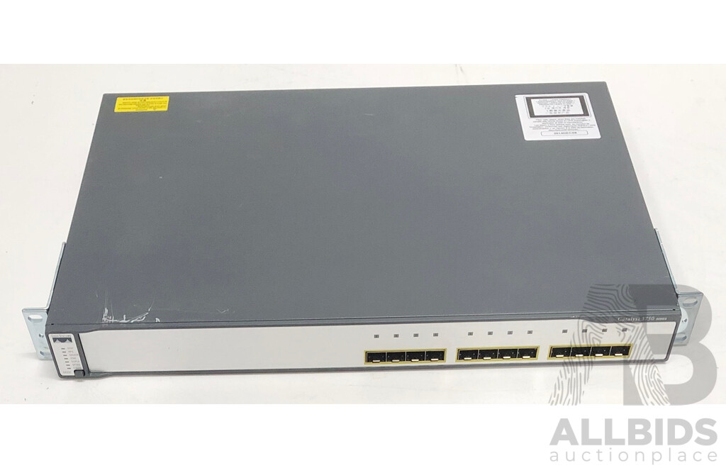 Cisco Catalyst (WS-C3750G-12S-S) 3750 Series 12-Port Gigabit SFP Switch