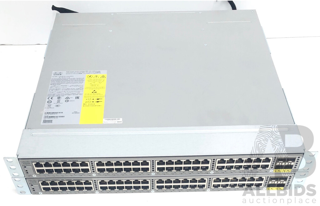 Cisco (N2K-C2248TP-E-1GE) Nexus 2248TP-E 1GE Fabric Extender - Lot of Two