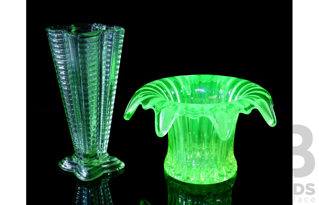 Vintage Uranium Glass Splash Form - Lot 1501424 | ALLBIDS