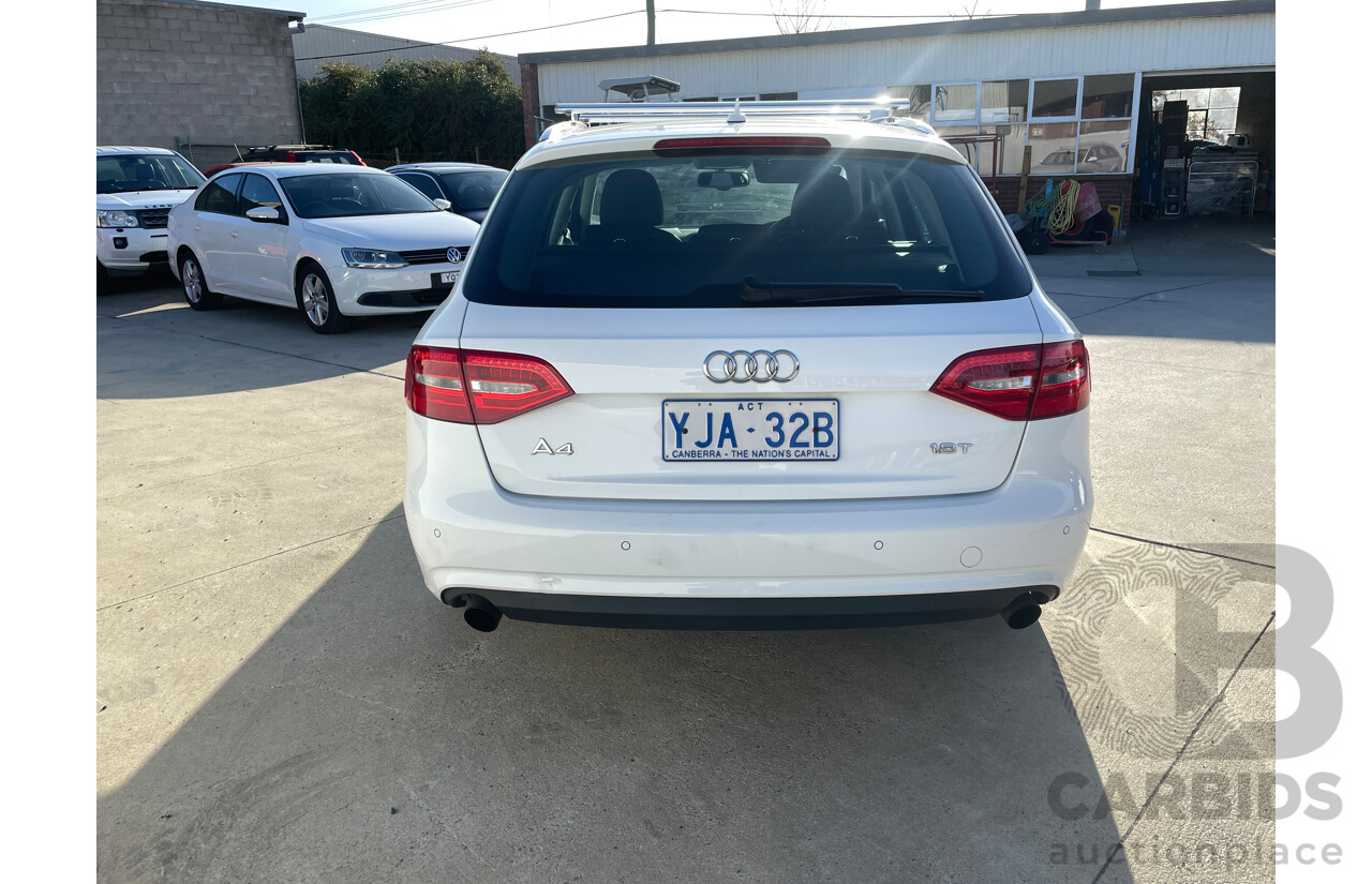 5/2012 Audi A4 1.8 TFSI Avant B8 (8K) MY12 4d Wagon White 1.8L