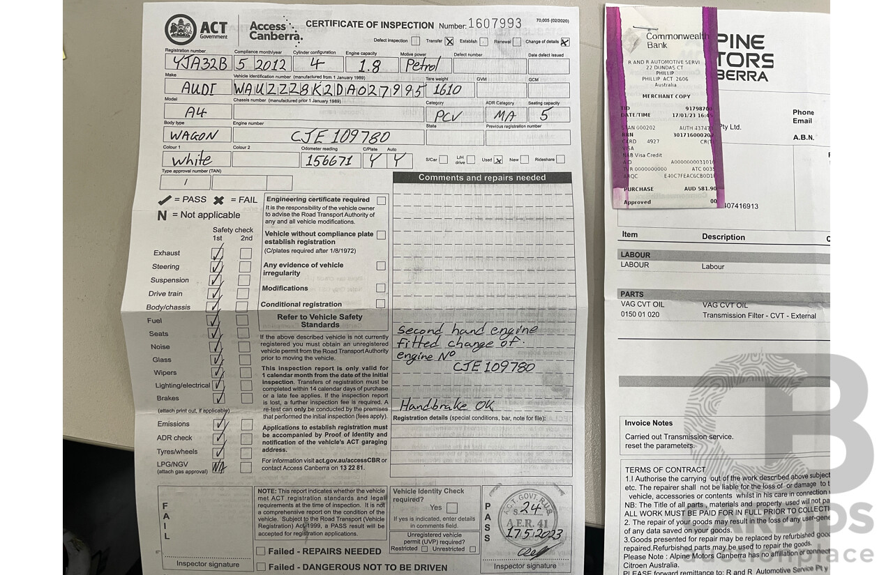 5/2012 Audi A4 1.8 TFSI Avant B8 (8K) MY12 4d Wagon White 1.8L