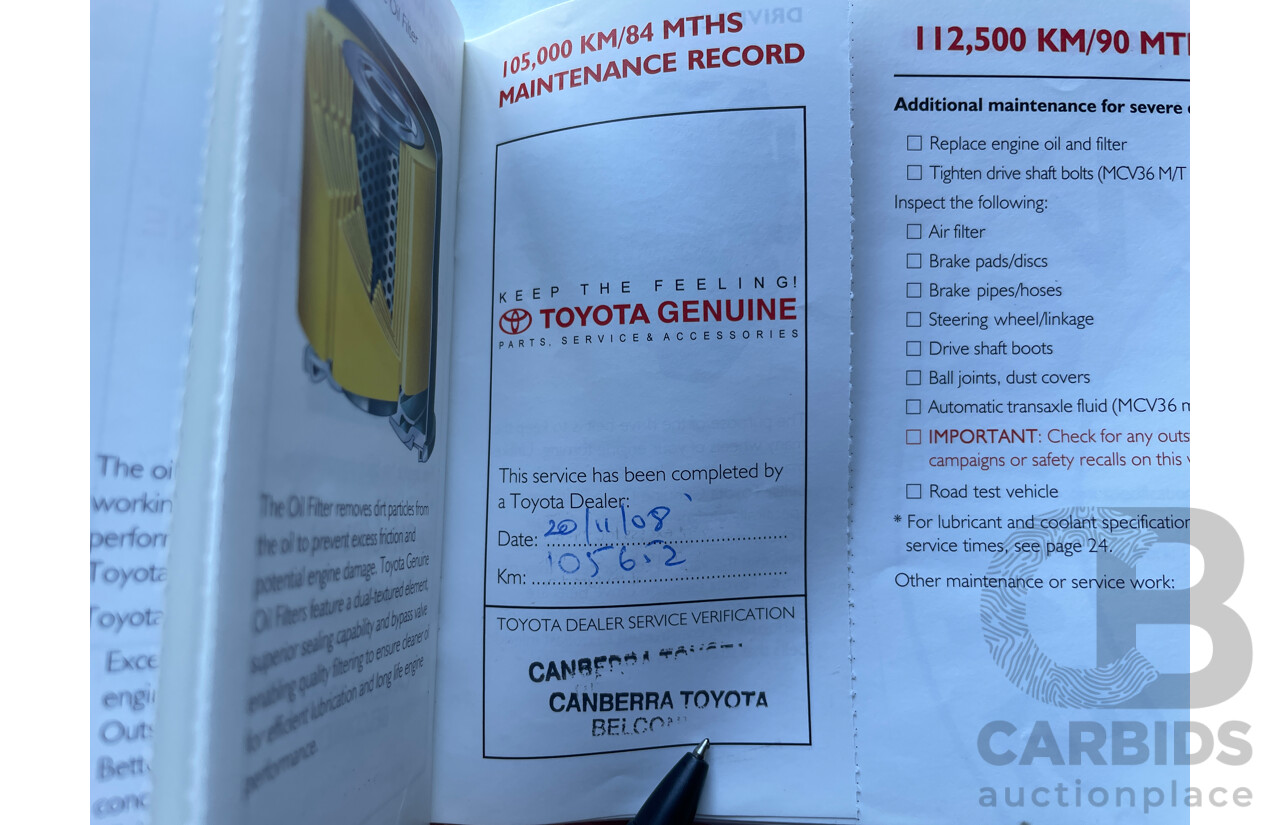 8/2003 Toyota Camry Altise MCV36R 4d Sedan Silver 3.0L