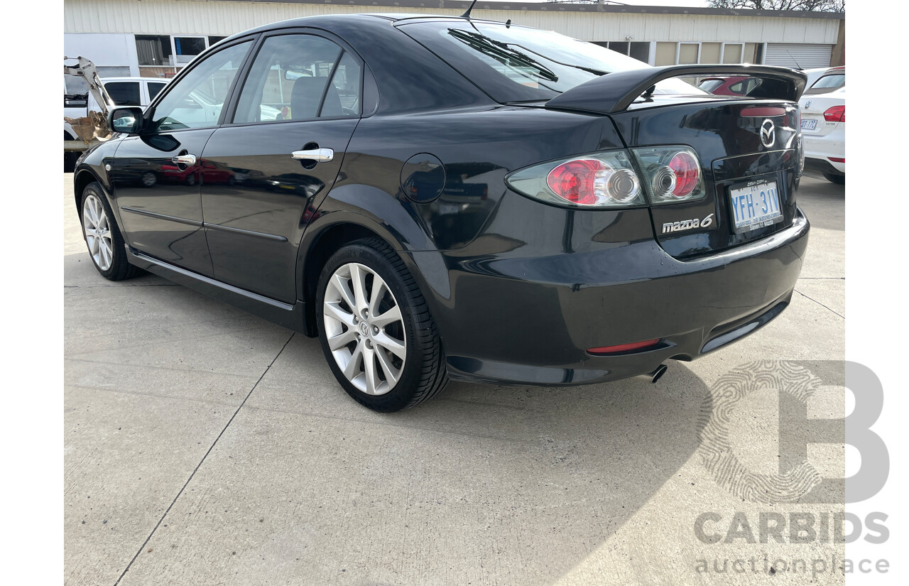 10/2007 Mazda Mazda6 Luxury Sports GG 05 UPGRADE 5d Hatchback Black 2.3L