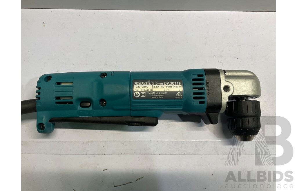 MAKITA 450W Angle Drill DA3011F - ORP $499.00