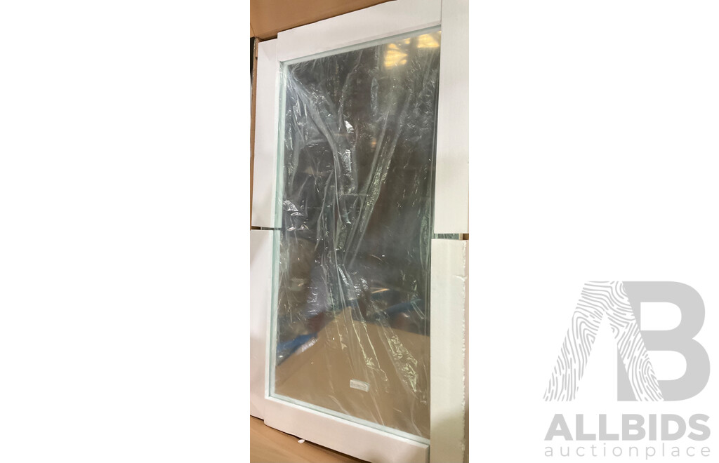 STONELEIGH & ROBERSON Metal Mirror - Matt White (170x95x3 Cm) - ORP $399.00