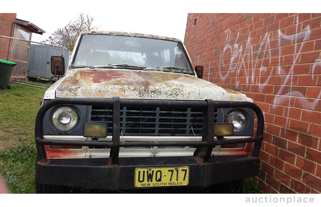 8/1981 Nissan Patrol Deluxe (4x4) Diesel 4d Wagon White 3.2L
