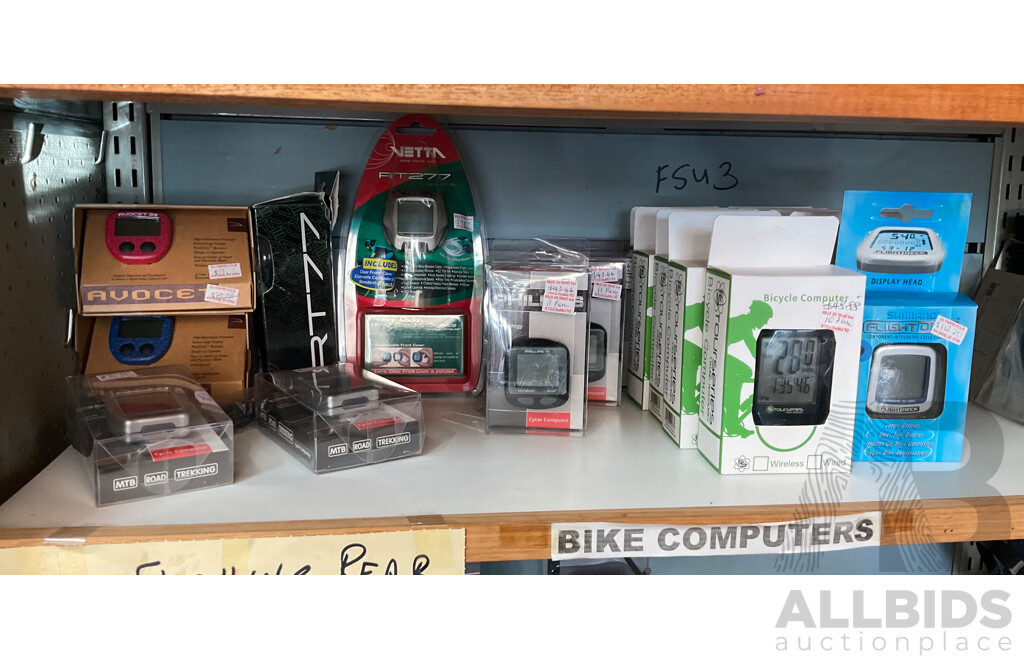 Bulk Lot of Bicycle Speedometers/Computers Including Shimano, Bicycle Company, Avocet and More - Total 20