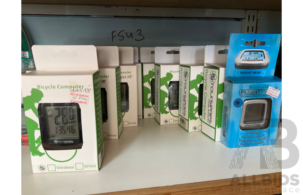 Bulk Lot of Bicycle Speedometers/Computers Including Shimano, Bicycle Company, Avocet and More - Total 20
