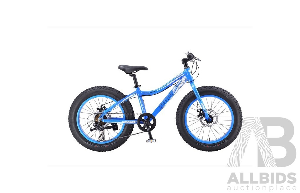 Progear Chunky 20 Inch Fat Bike (Anodised Blue) and Balance Bike 12 Inch (Blue) - Lot of 2 Kids Bikes- Brand New in Box