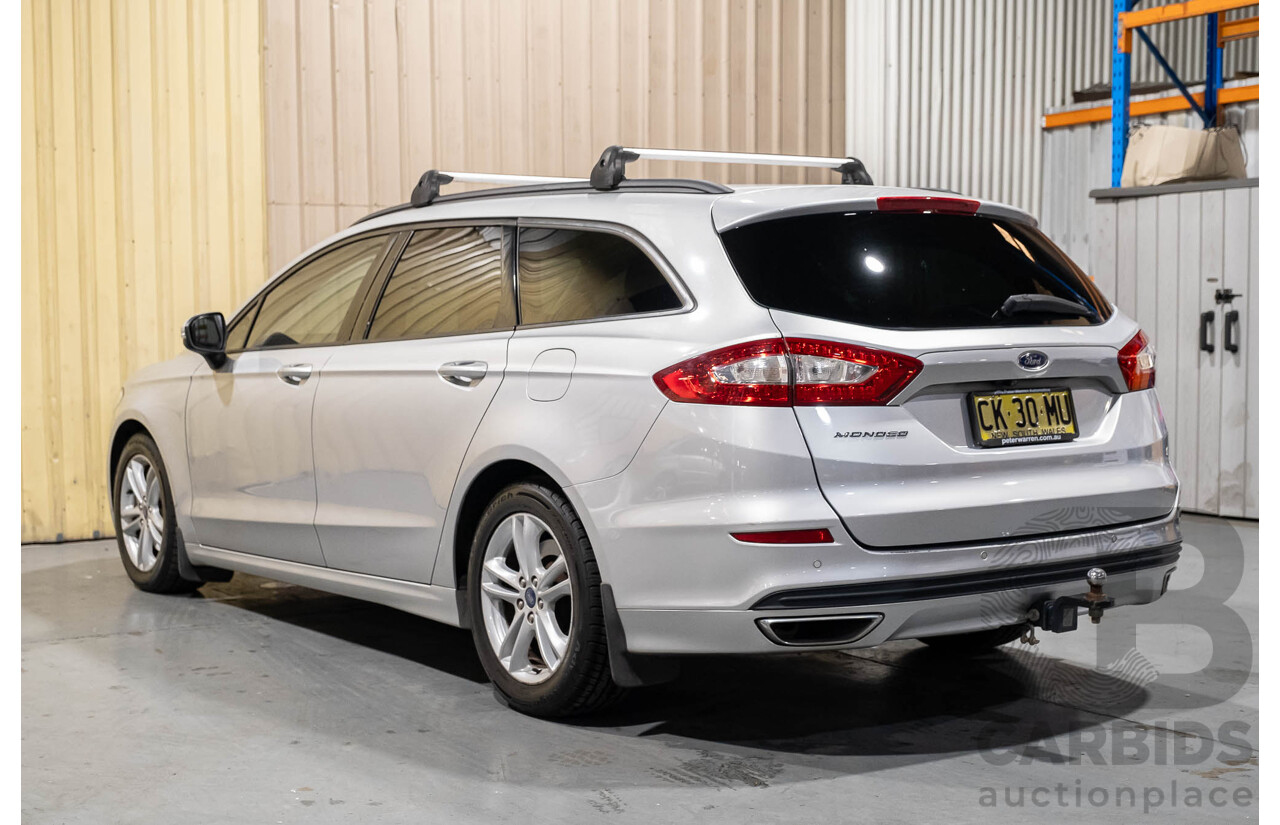 8/2016 Ford Mondeo Ambiente MD 4d Wagon Moondust Silver Turbo 2.0L