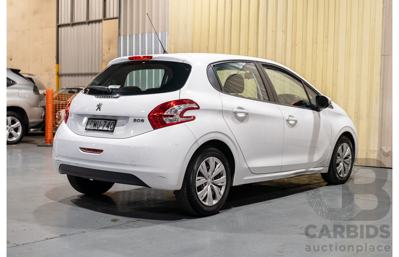 4/2013 Peugeot 208 Active 5d Hatchback White 1.6L