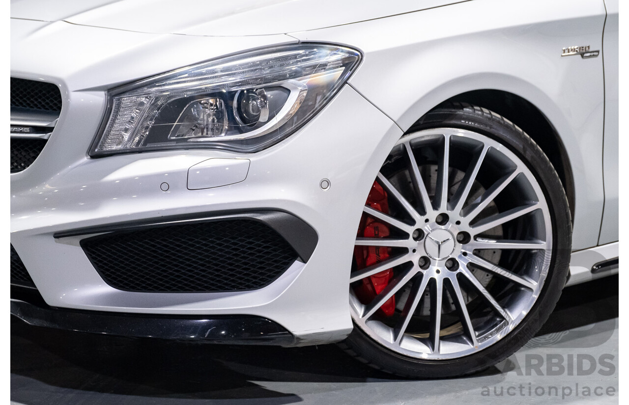 6/2015 Mercedes-Benz CLA 45 AMG 117 MY15 4d Coupe Silver 2.0L