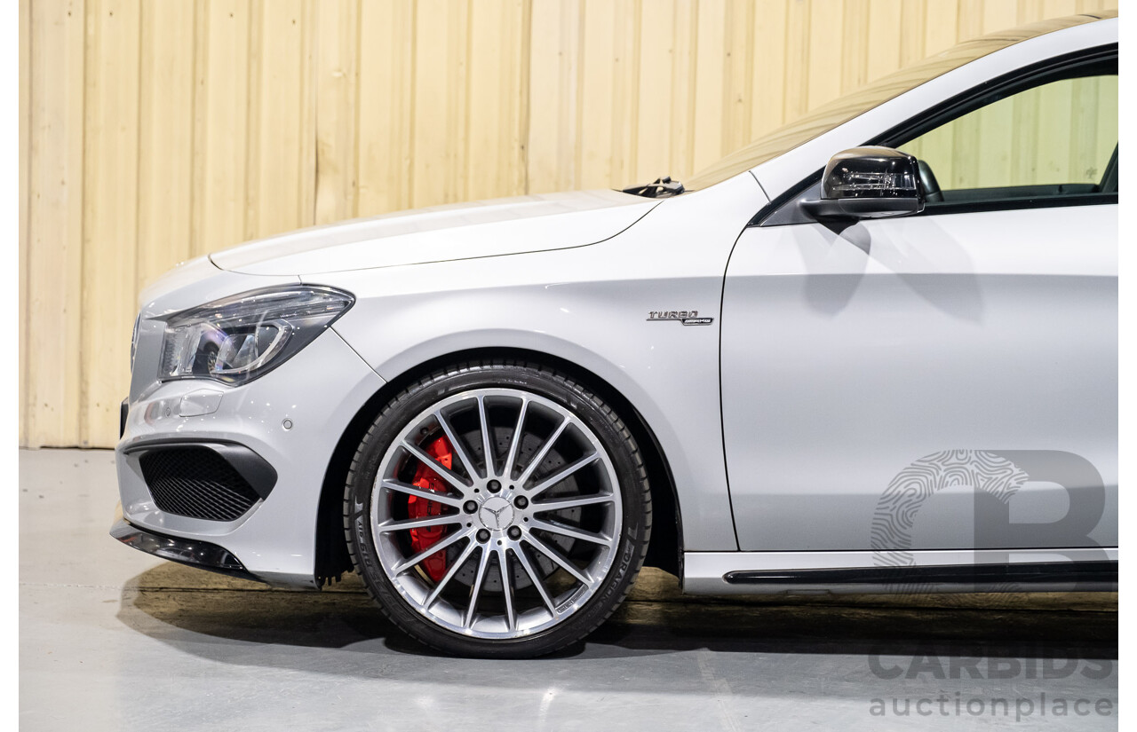 6/2015 Mercedes-Benz CLA 45 AMG 117 MY15 4d Coupe Silver 2.0L