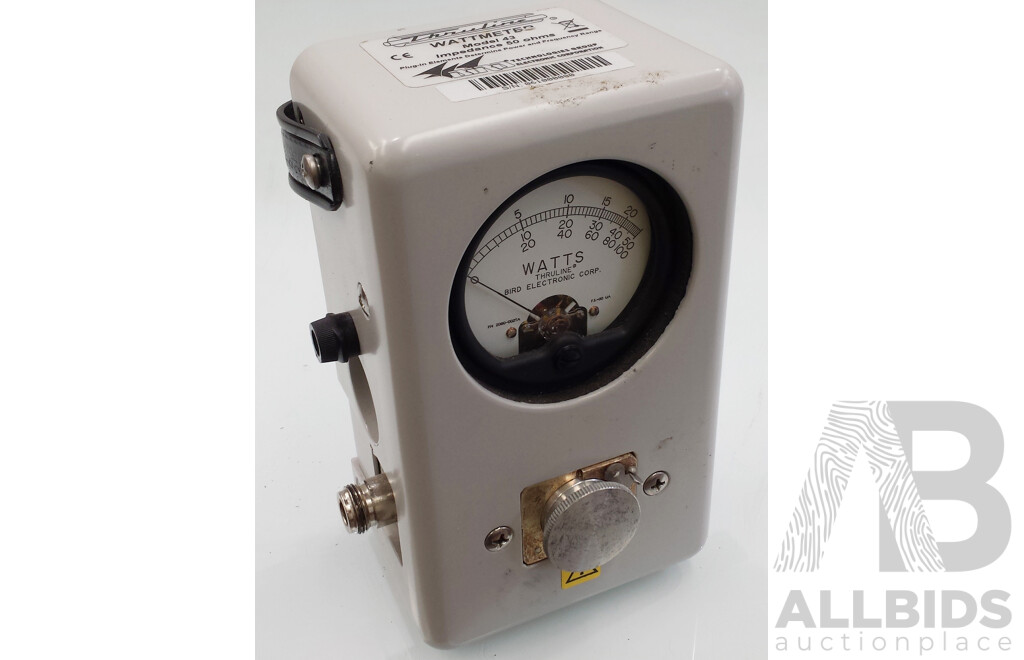 Vintage Bird RF Directional Thruline Model 43 Wattmeter with Leather Case