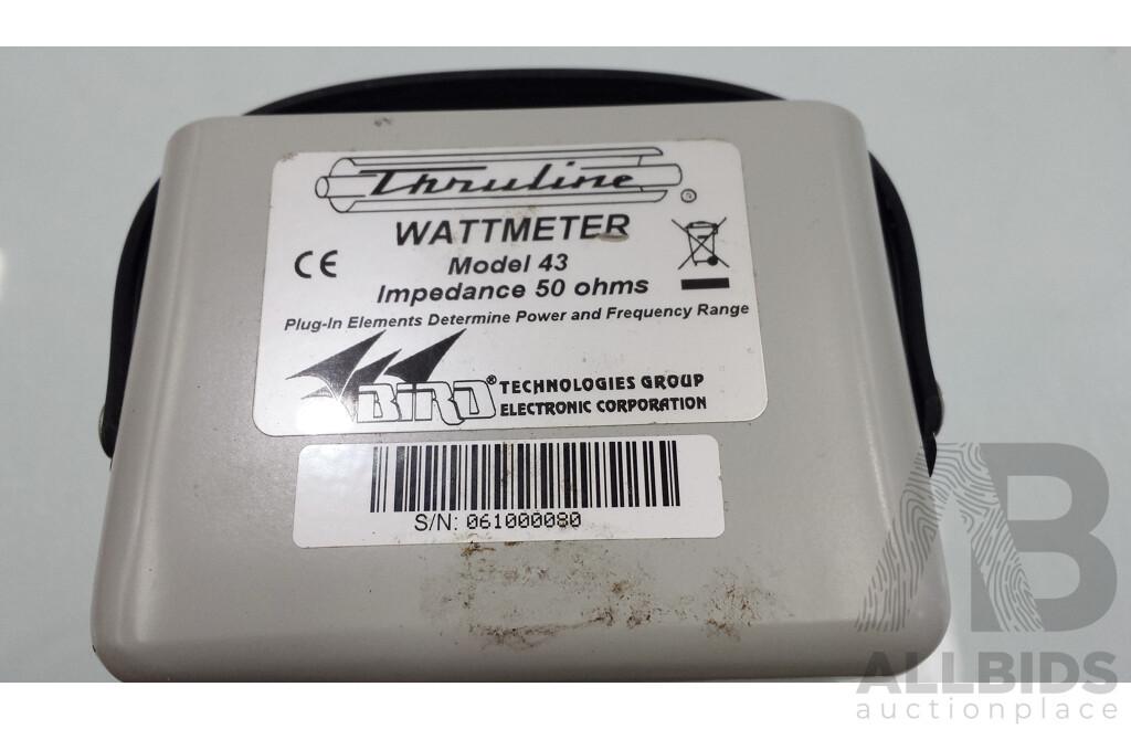 Vintage Bird RF Directional Thruline Model 43 Wattmeter with Leather Case