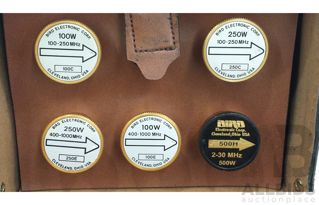 Vintage Bird RF Directional Thruline Model 43 Wattmeter with Leather Case