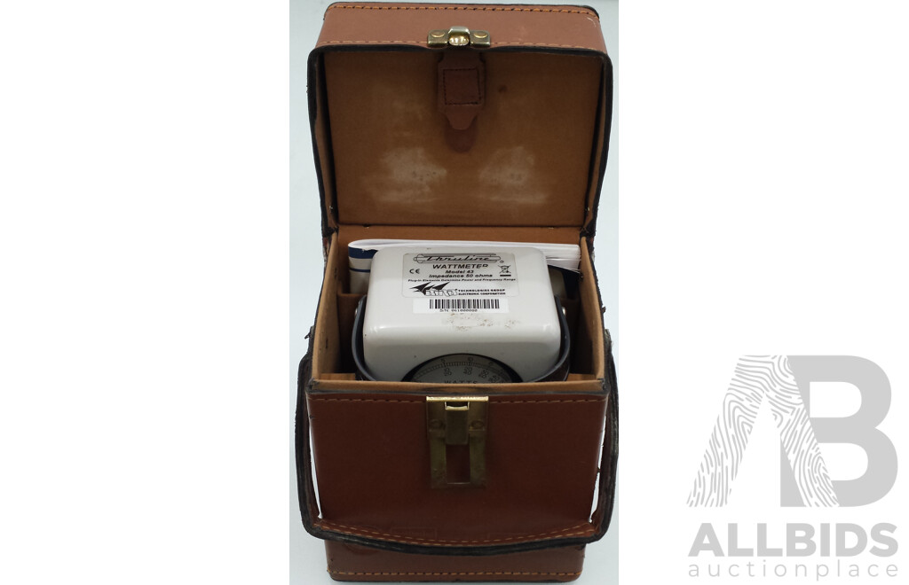 Vintage Bird RF Directional Thruline Model 43 Wattmeter with Leather Case