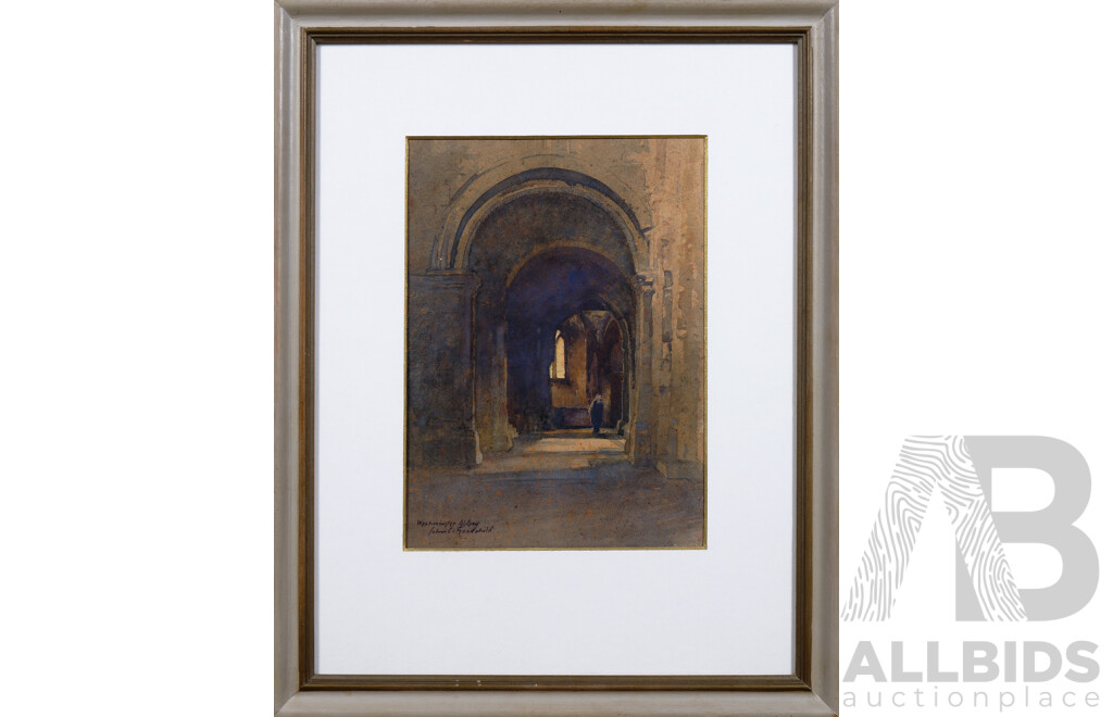 John Goodchild (1898-1980), Westminster Abbey 1932, Watercolour, 30 x 22 cm together with 'Pattern of the Years 'by Doreen Goodchild