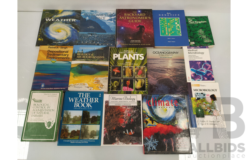 Scientific Textbooks. Biology, Genetics, Agriculture, Space, Weather and Earth Systems - Lot of 15