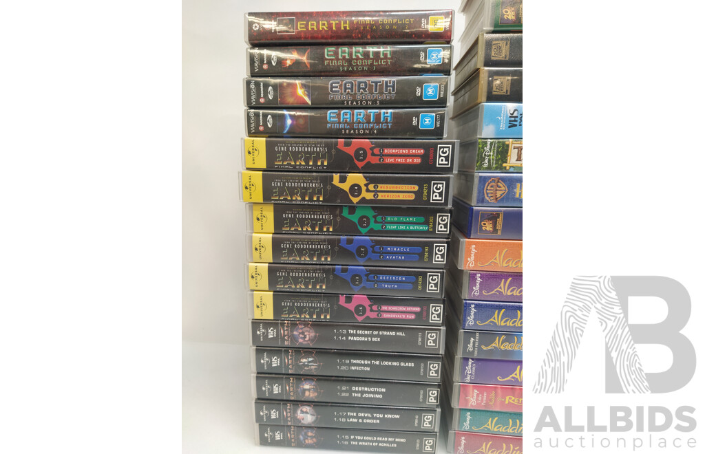 Mixed DVD and VHS - Lot of 64